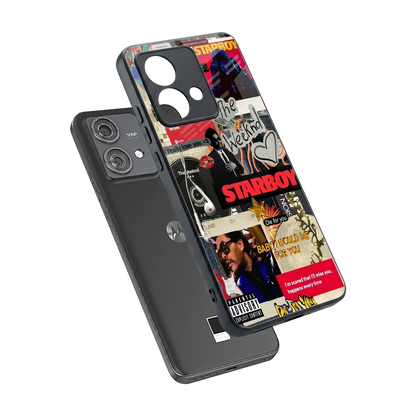 Stellar Starboy sleek motorola edge 40 neo 5g cover with tempered glass back and TPU edges