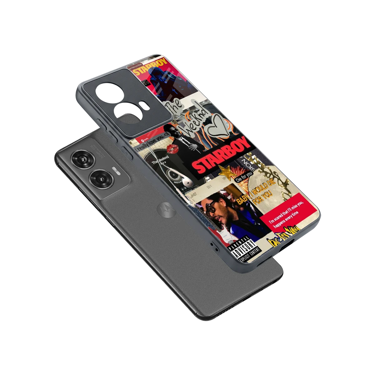 Stellar Starboy sleek motorola edge 50 fusion cover with tempered glass back and TPU edges