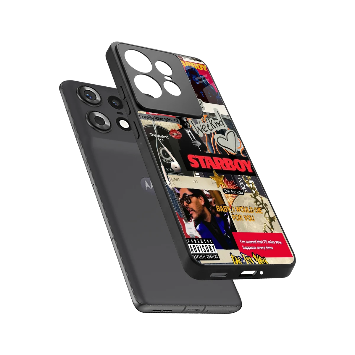 Stellar Starboy sleek motorola edge 50 pro cover with tempered glass back and TPU edges