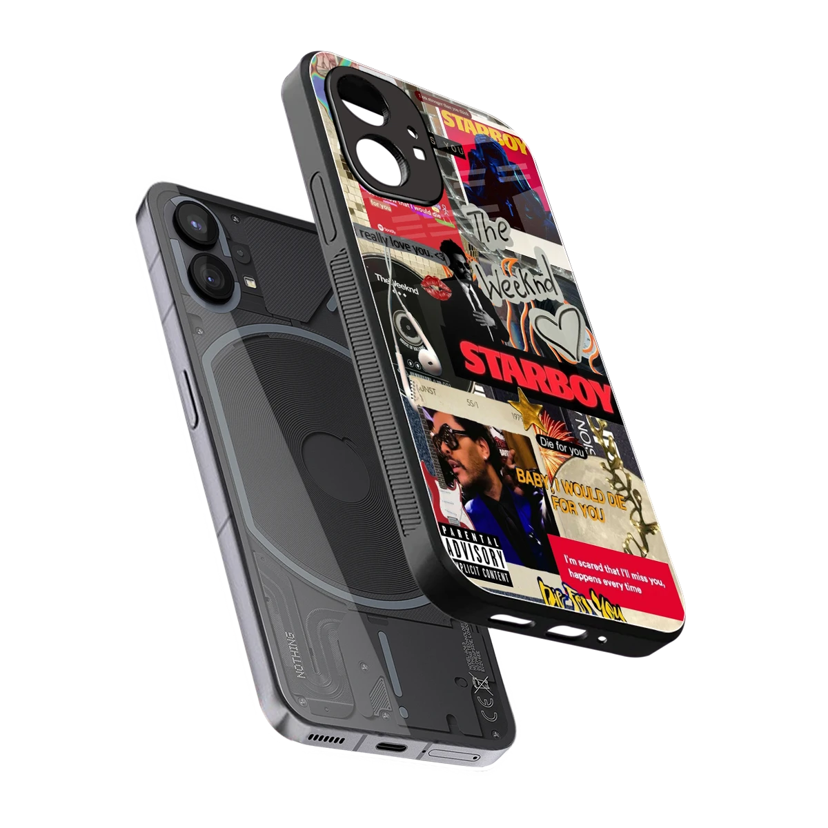 Stellar Starboy sleek nothing phone 1 cover with tempered glass back and TPU edges