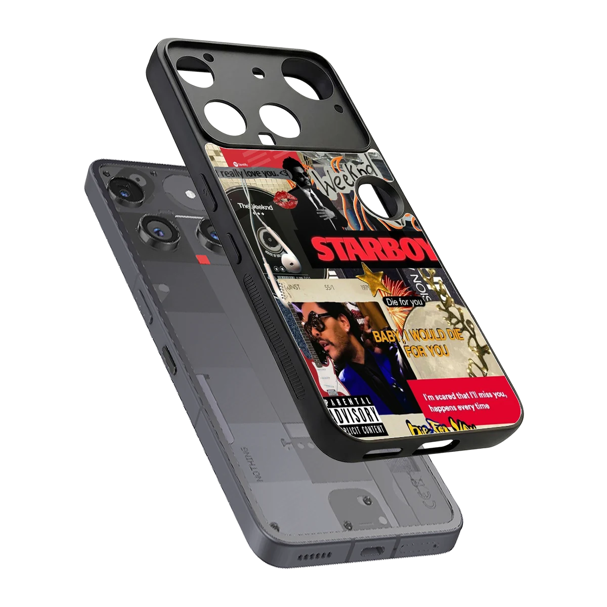 Stellar Starboy sleek nothing phone 3 cover with tempered glass back and TPU edges
