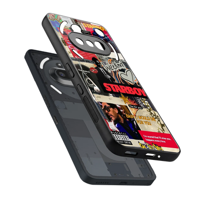Stellar Starboy sleek nothing phone 3a cover with tempered glass back and TPU edges