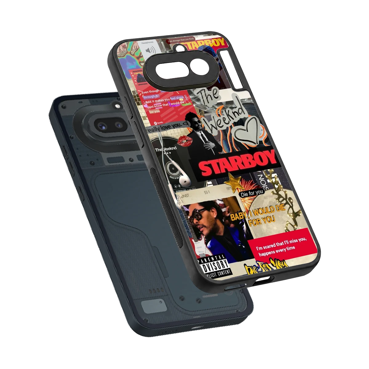Stellar Starboy sleek nothing phone 4a cover with tempered glass back and TPU edges