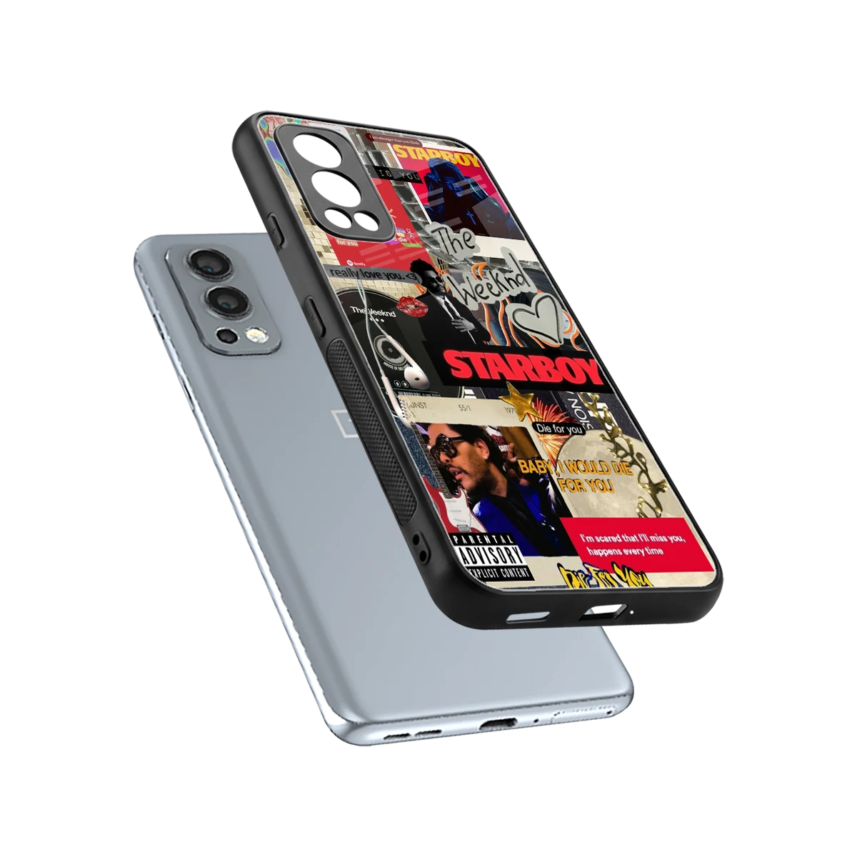 Stellar Starboy sleek oneplus nord 2 cover with tempered glass back and TPU edges