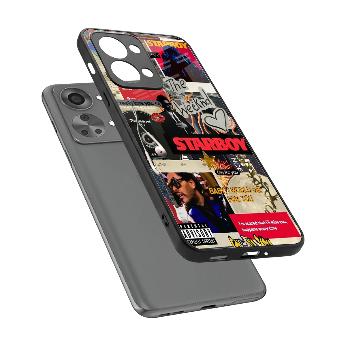 Stellar Starboy sleek oneplus nord 2t cover with tempered glass back and TPU edges