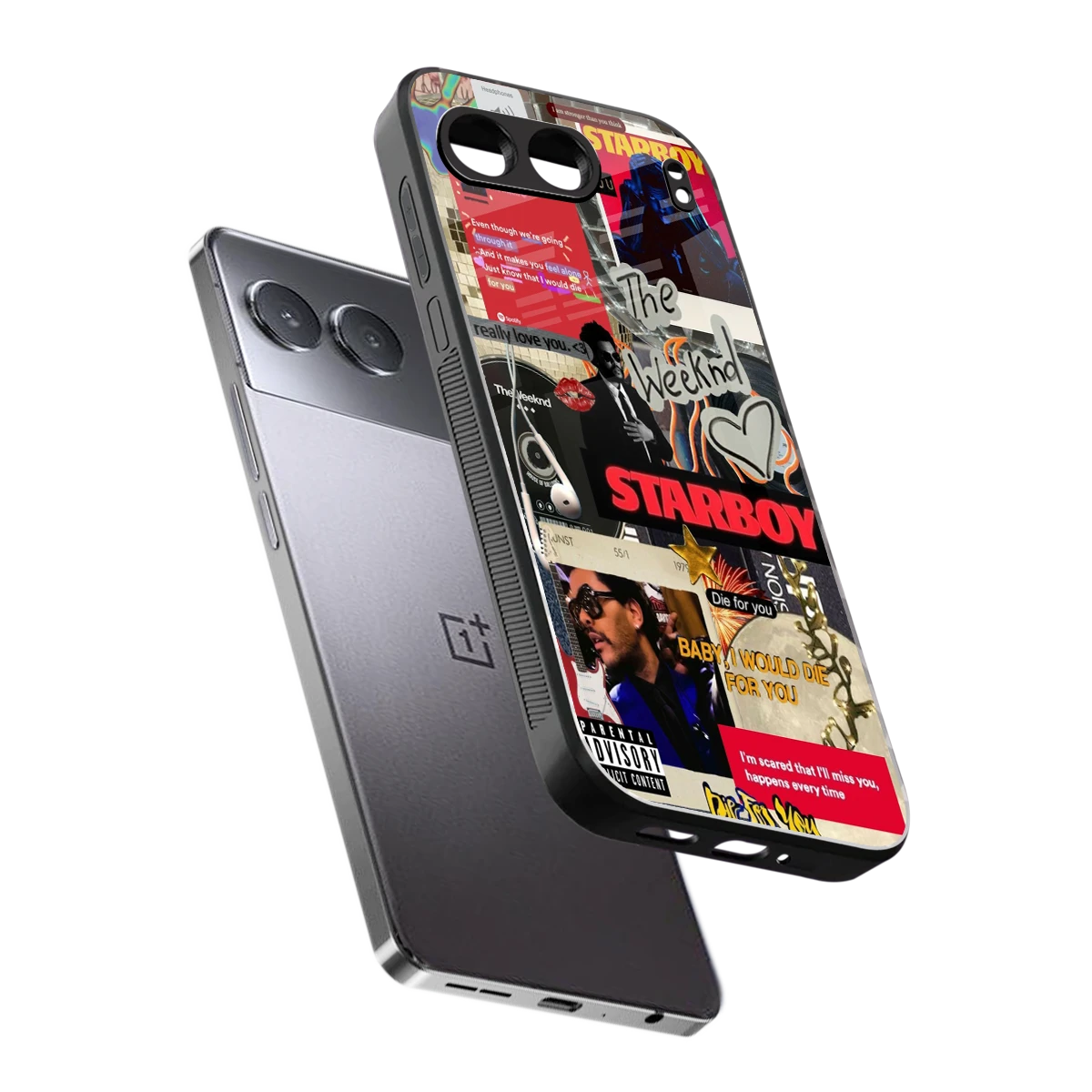 Stellar Starboy sleek oneplus nord 4 cover with tempered glass back and TPU edges