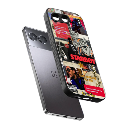 Stellar Starboy sleek oneplus nord 4 cover with tempered glass back and TPU edges