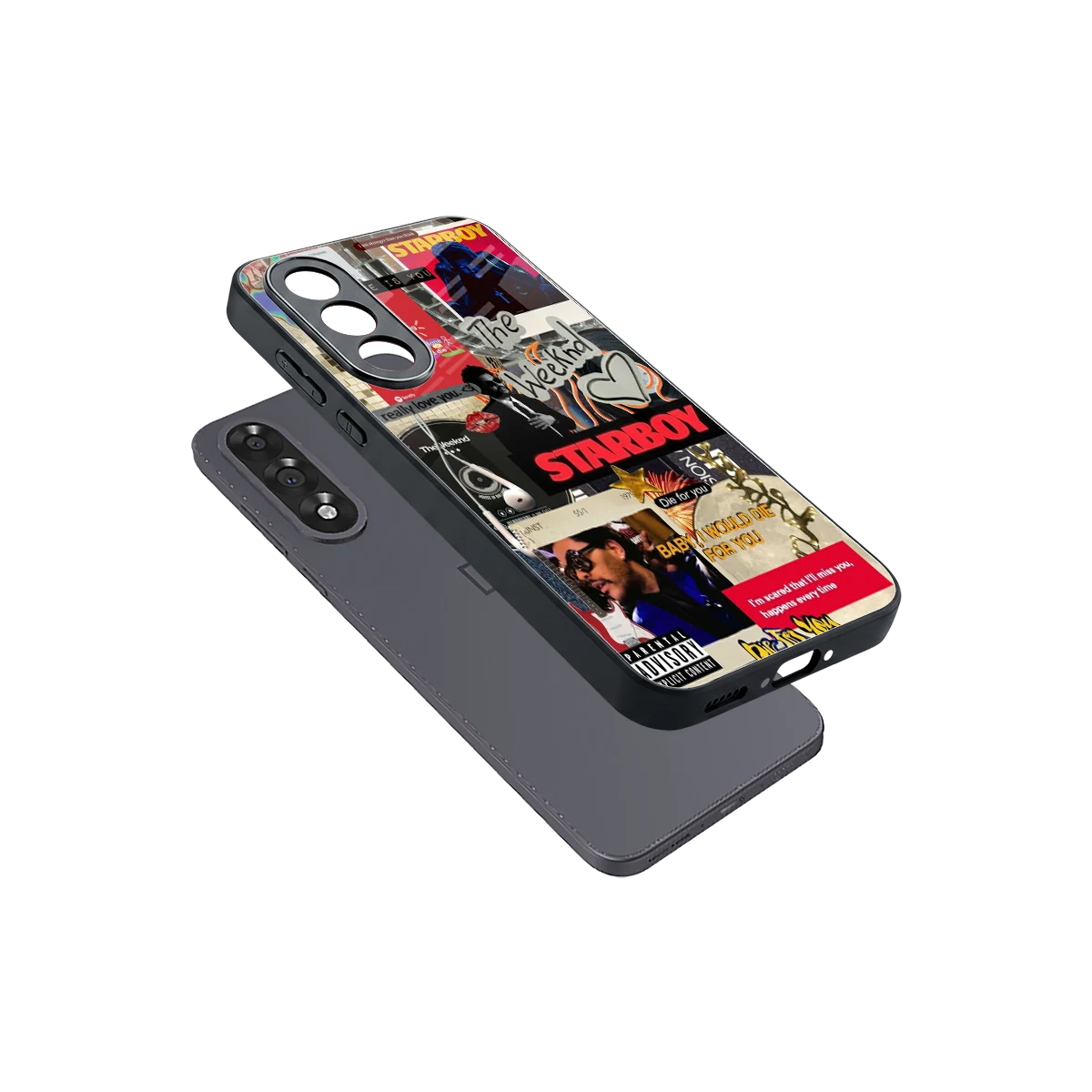 Stellar Starboy sleek oneplus nord 5 cover with tempered glass back and TPU edges