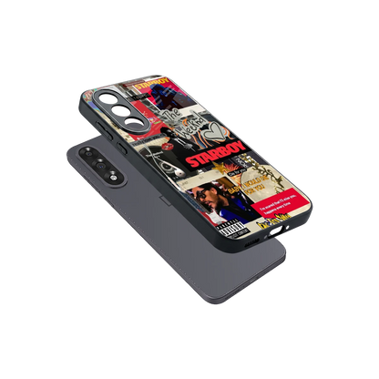 Stellar Starboy sleek oneplus nord 5 cover with tempered glass back and TPU edges