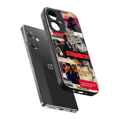 Stellar Starboy sleek oneplus nord ce 3 cover with tempered glass back and TPU edges