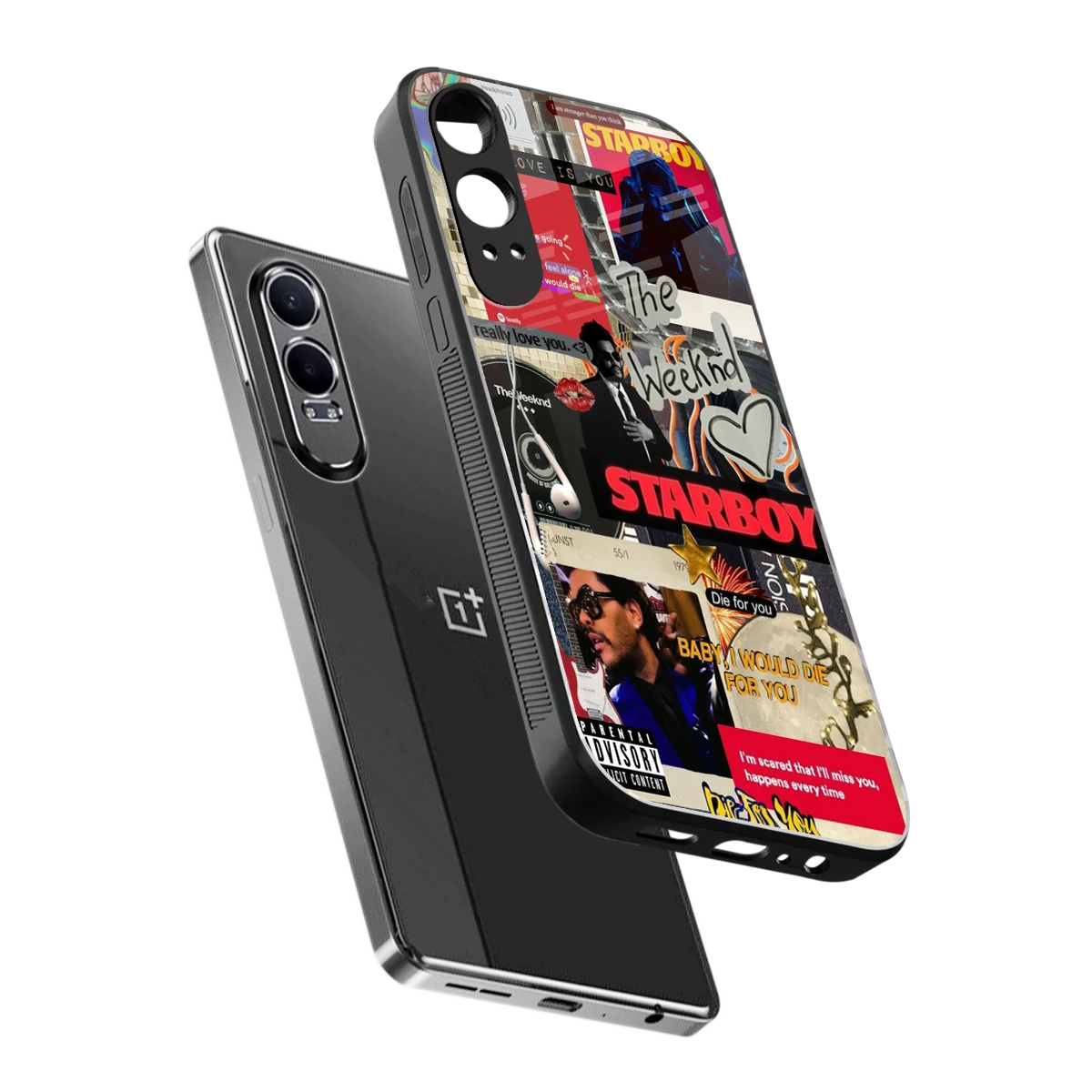 Stellar Starboy sleek oneplus nord ce 4 lite cover with tempered glass back and TPU edges