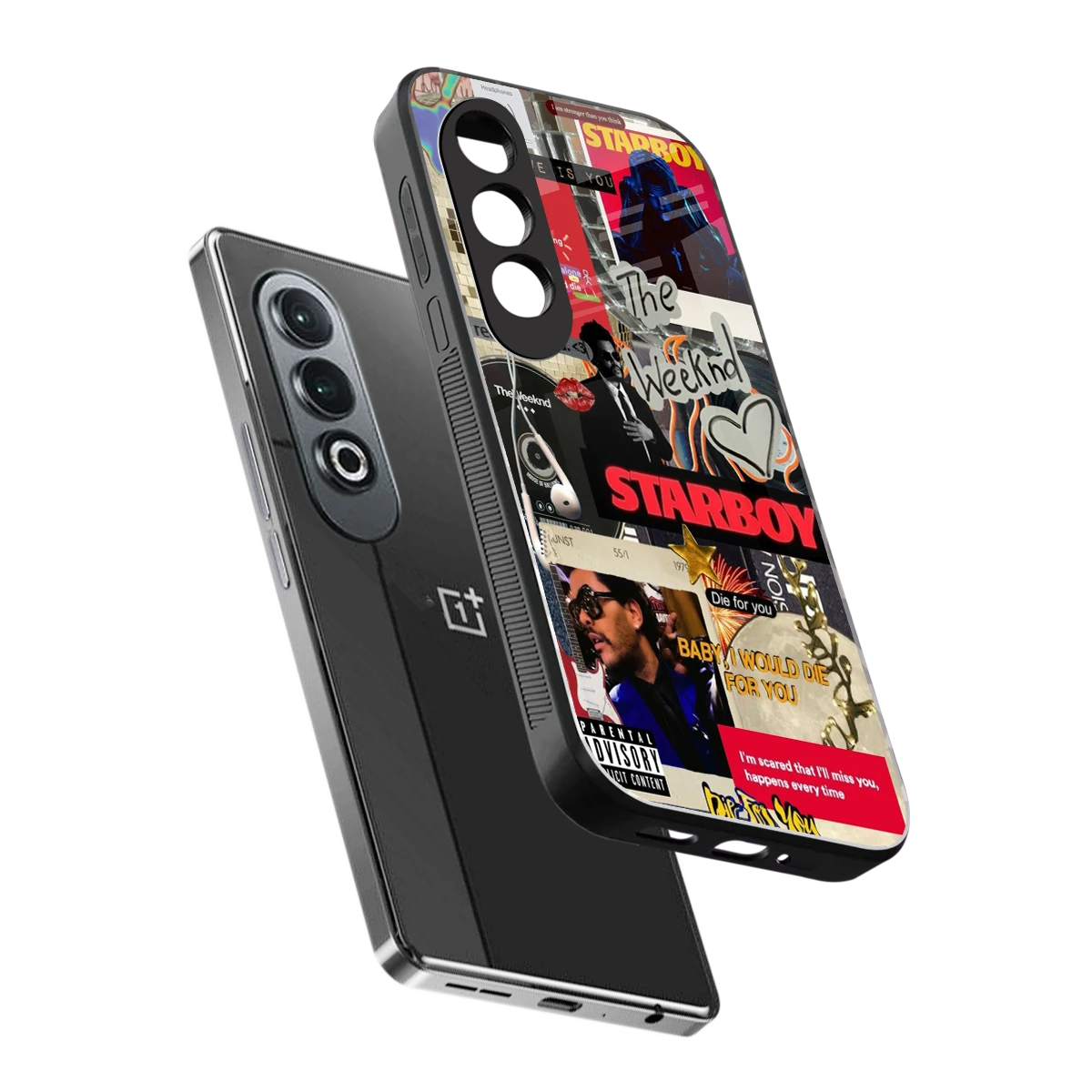 Stellar Starboy sleek oneplus nord ce 4 cover with tempered glass back and TPU edges