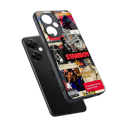 Stellar Starboy sleek oneplus nord ce 3 lite cover with tempered glass back and TPU edges