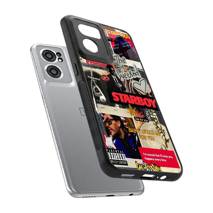 Stellar Starboy sleek oneplus nord ce 2 cover with tempered glass back and TPU edges