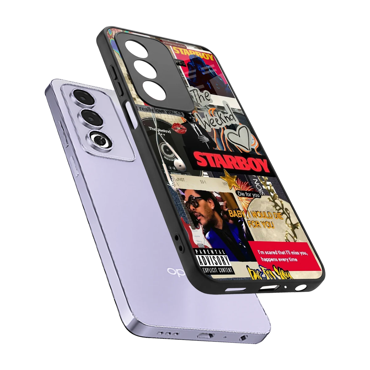 Stellar Starboy sleek oppo a3 pro cover with tempered glass back and TPU edges