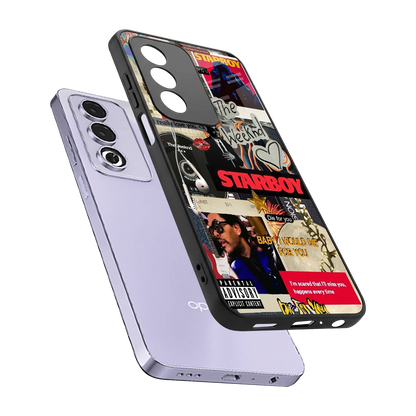 Stellar Starboy sleek oppo a3 pro cover with tempered glass back and TPU edges