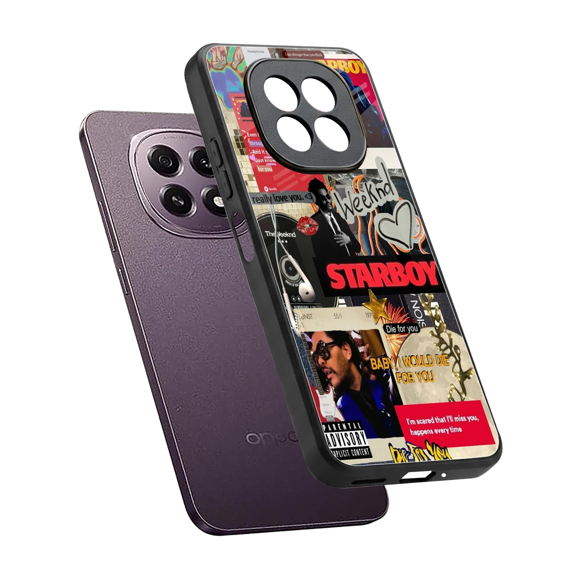 Stellar Starboy sleek oppo f29 5g cover with tempered glass back and TPU edges