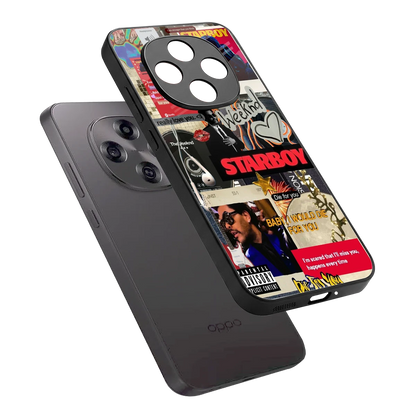 Stellar Starboy sleek oppo f31 pro 5g cover with tempered glass back and TPU edges