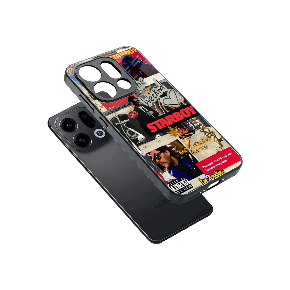 Stellar Starboy sleek oppo find x9 cover with tempered glass back and TPU edges