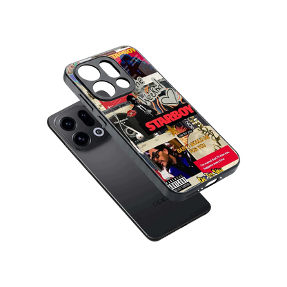 Stellar Starboy sleek oppo find x9 cover with tempered glass back and TPU edges