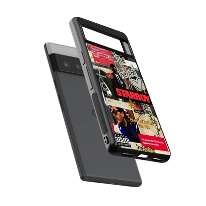 Stellar Starboy sleek google pixel 6 pro cover with tempered glass back and TPU edges