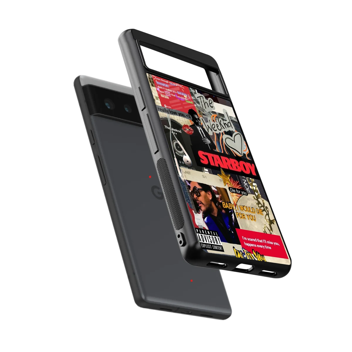 Stellar Starboy sleek google pixel 6a cover with tempered glass back and TPU edges