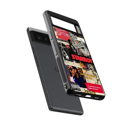 Stellar Starboy sleek google pixel 6a cover with tempered glass back and TPU edges