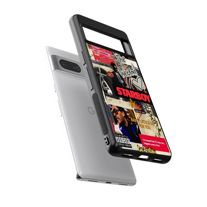 Stellar Starboy sleek google pixel 7a cover with tempered glass back and TPU edges