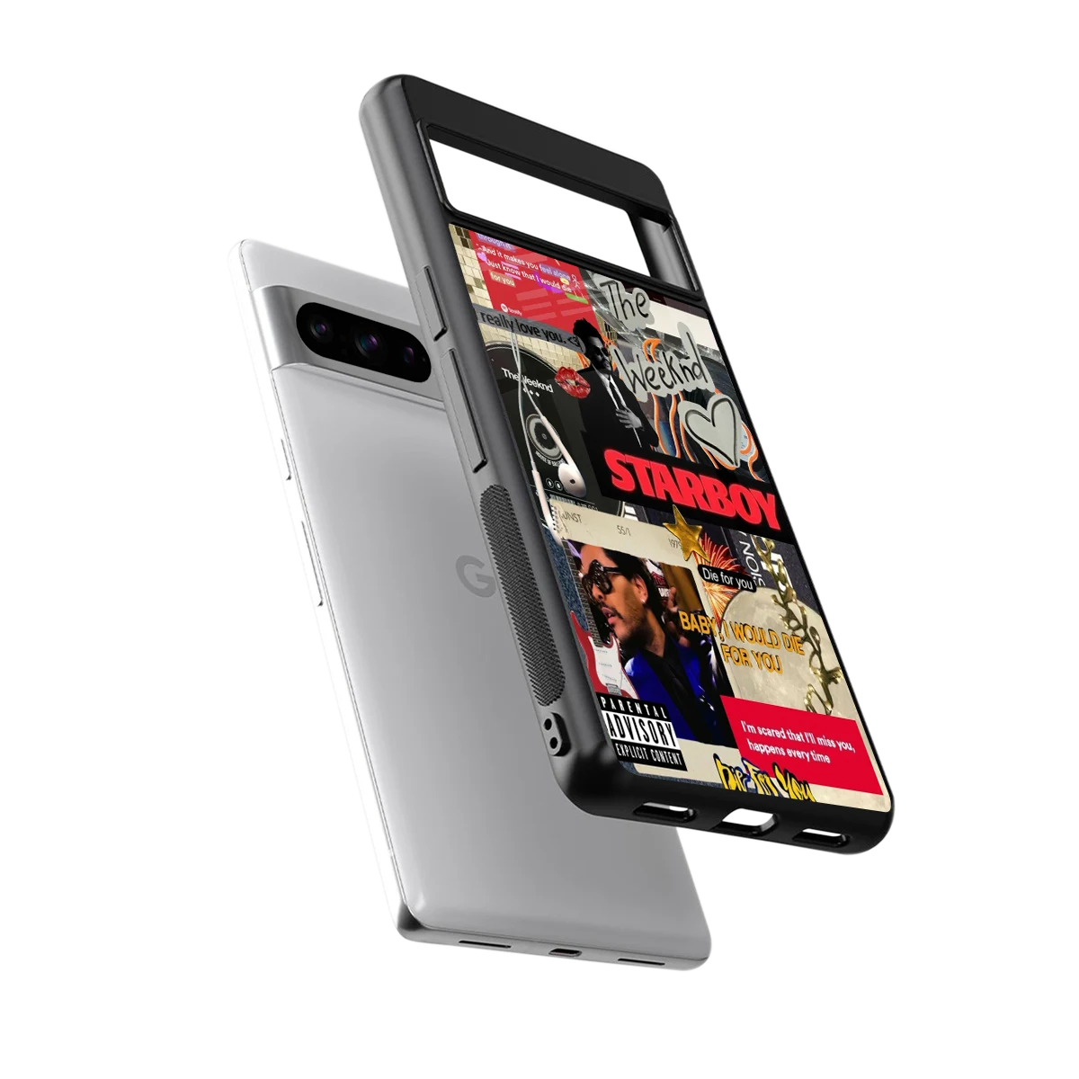 Stellar Starboy sleek google pixel 8 pro cover with tempered glass back and TPU edges