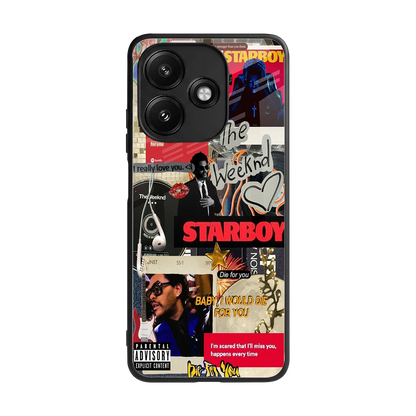 Stellar Starboy back phone cover | glass case for redmi 12 5g