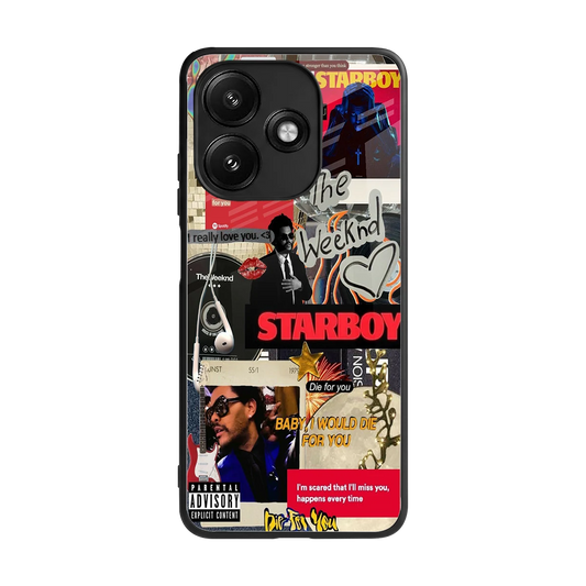 Stellar Starboy back phone cover | glass case for redmi 12 5g