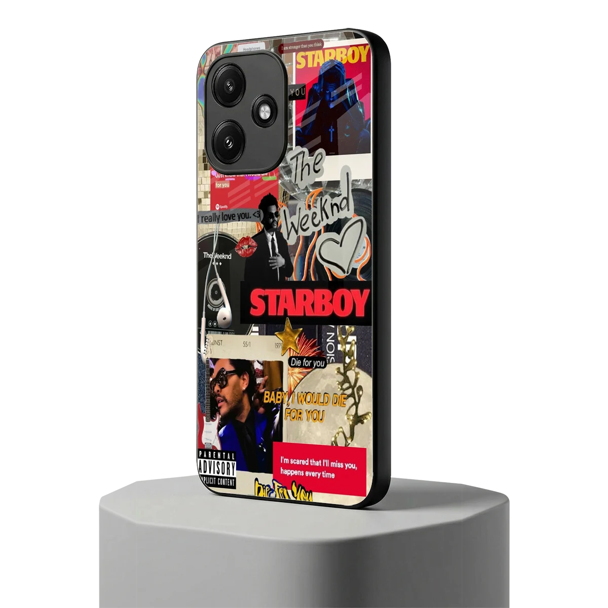 Stellar Starboy redmi 12 5g mobile cover | shockproof glass phone case