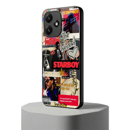 Stellar Starboy redmi 12 5g mobile cover | shockproof glass phone case