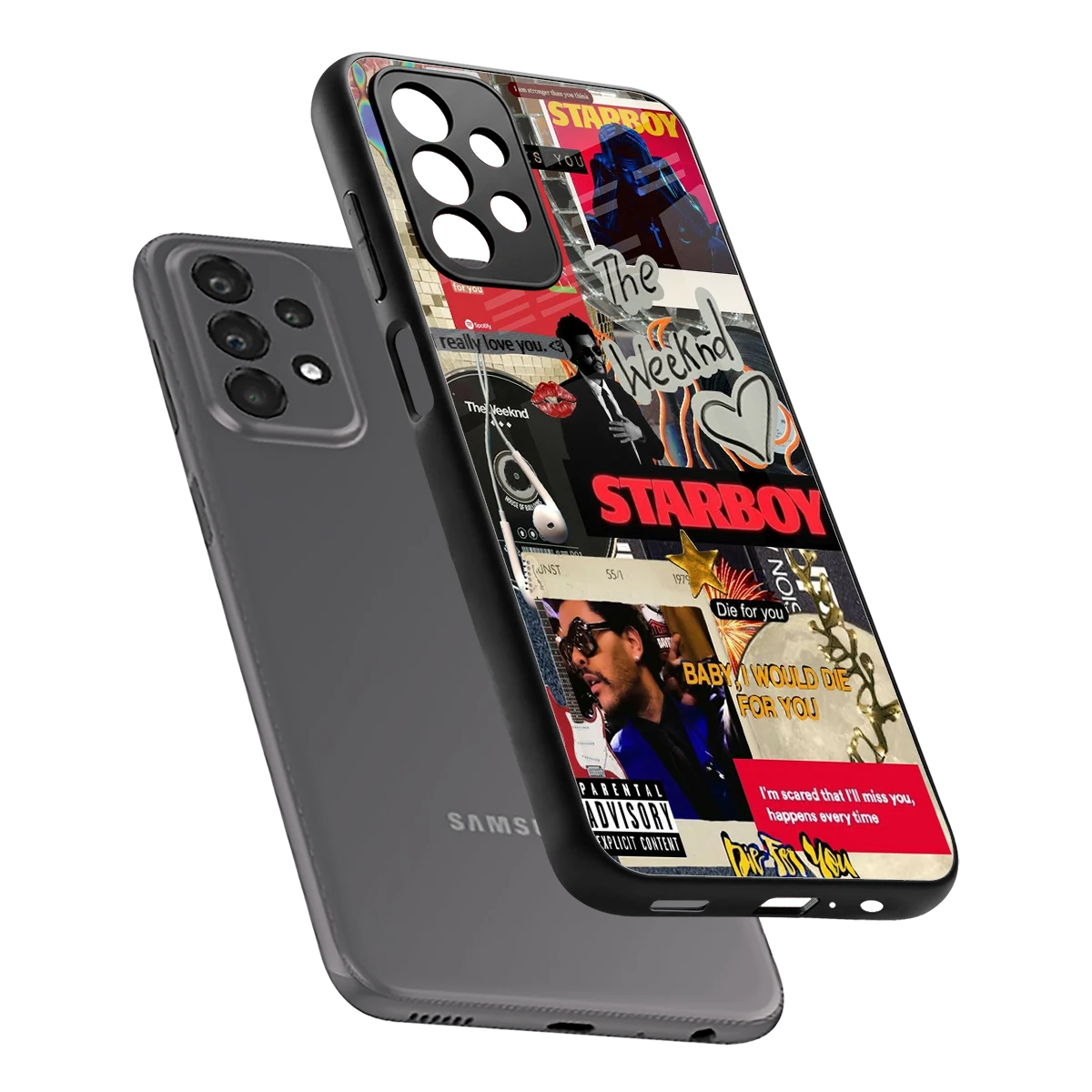 Stellar Starboy sleek samsung galaxy a23 cover with tempered glass back and TPU edges