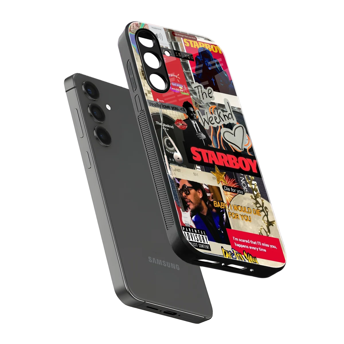 Stellar Starboy sleek samsung galaxy a14 5g cover with tempered glass back and TPU edges