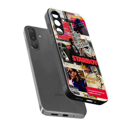 Stellar Starboy sleek samsung galaxy m56 5g cover with tempered glass back and TPU edges