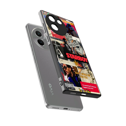 Stellar Starboy sleek vivo v30e cover with tempered glass back and TPU edges