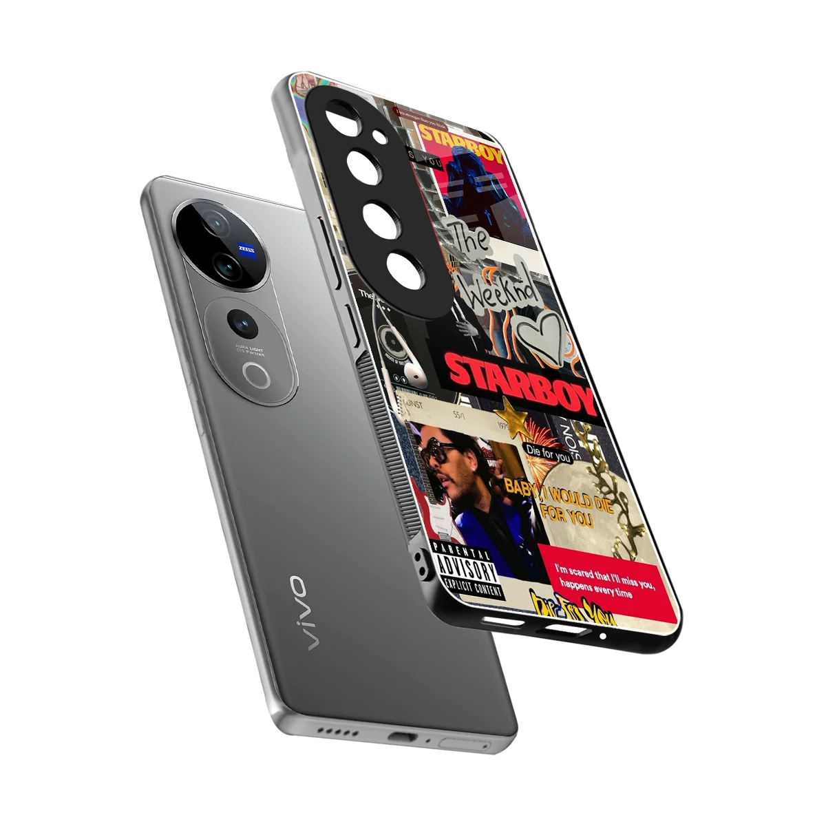 Stellar Starboy sleek vivo v40 pro cover with tempered glass back and TPU edges