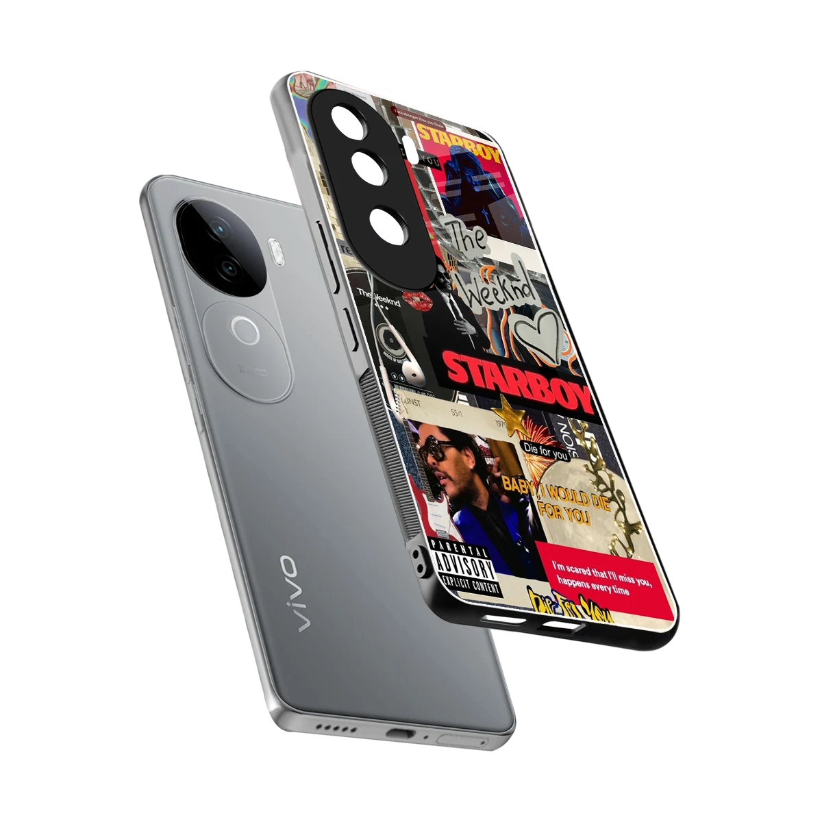 Stellar Starboy sleek vivo v40e cover with tempered glass back and TPU edges