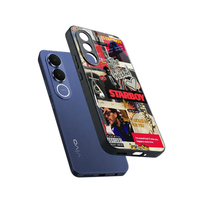 Stellar Starboy sleek vivo v70 fe cover with tempered glass back and TPU edges