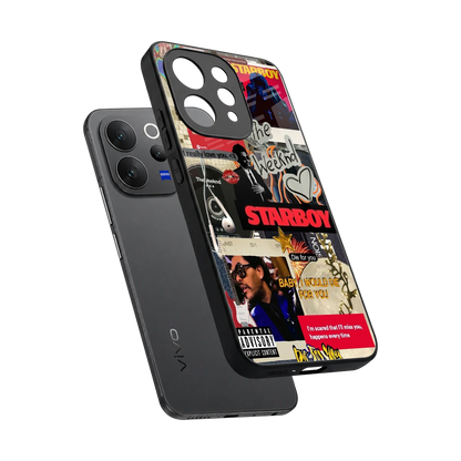 Stellar Starboy sleek vivo v70 elite cover with tempered glass back and TPU edges