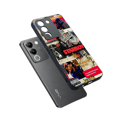 Stellar Starboy sleek vivo y200 5g cover with tempered glass back and TPU edges