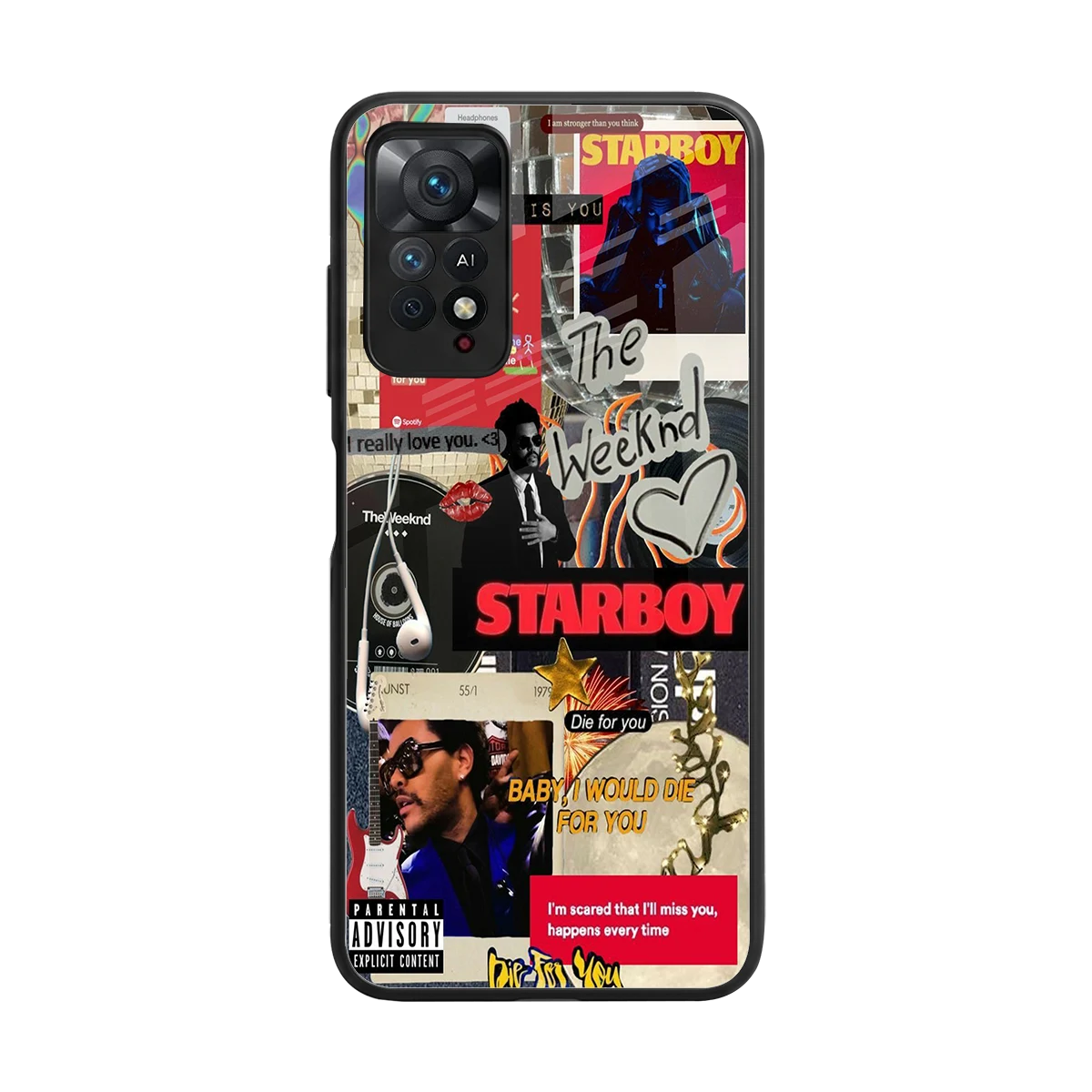 Stellar Starboy back phone cover | glass case for redmi note 11 pro