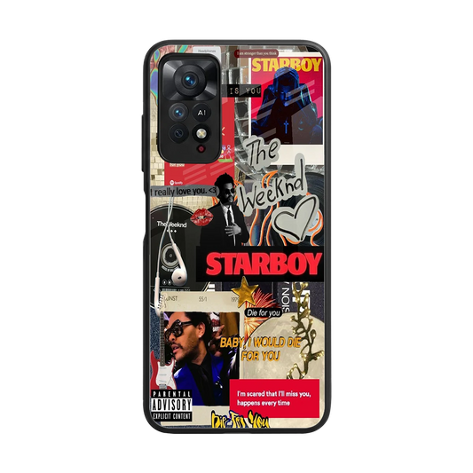 Stellar Starboy back phone cover | glass case for redmi note 11 pro