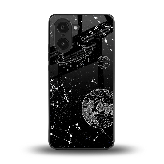 Stellar Voyage back phone cover | glass case for oneplus nord ce5 5g