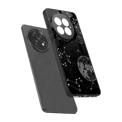 Stellar Voyage sleek oneplus 13 cover with tempered glass back and TPU edges