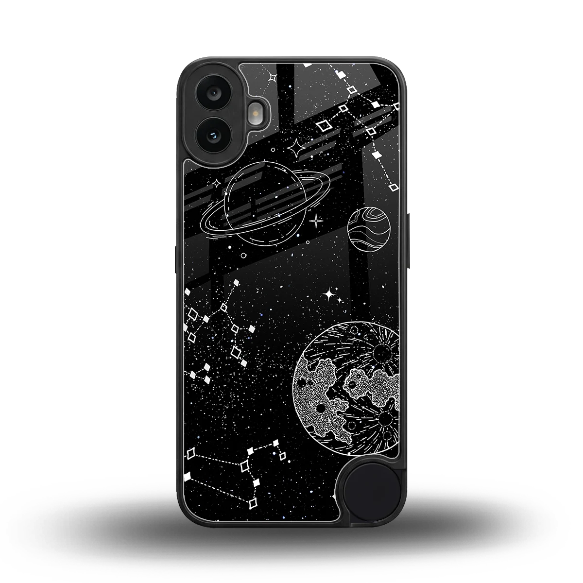 Stellar Voyage back phone cover | glass case for cmf nothing phone 1