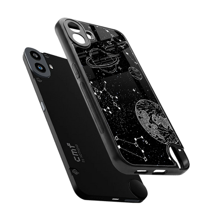 Stellar Voyage sleek cmf nothing phone 1 cover with tempered glass back and TPU edges