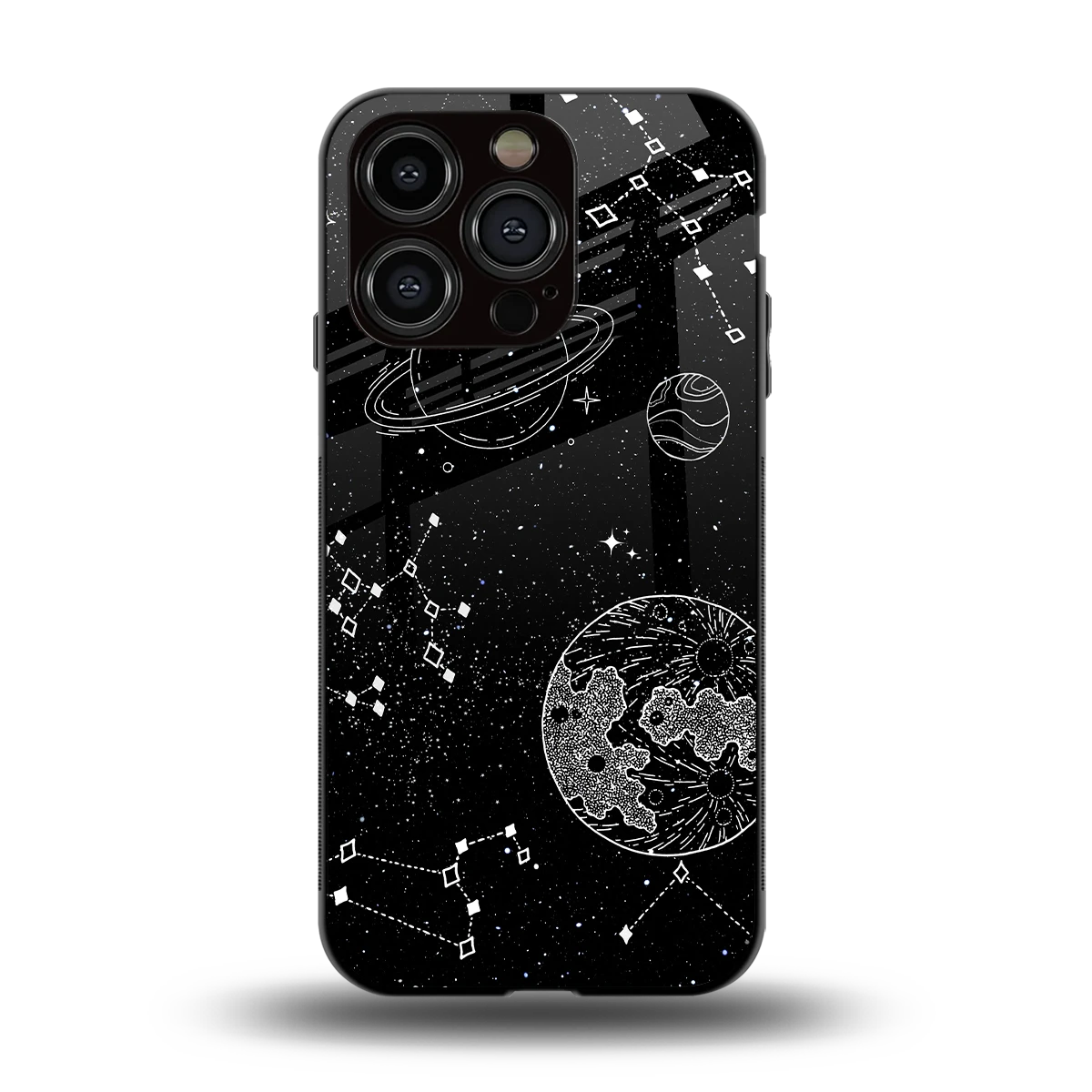 Stellar Voyage back phone cover | glass case for iphone 13 pro