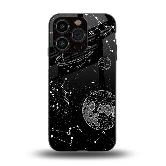 Stellar Voyage back phone cover | glass case for iphone 13 pro